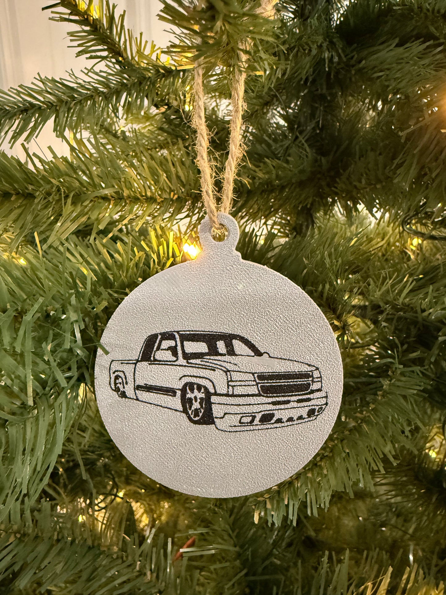03-06 Silverado Side View Christmas Ornament