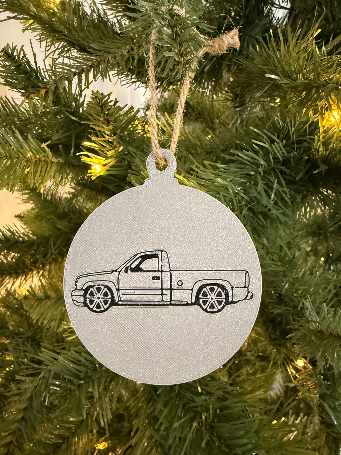 03-06 Silverado Side View Christmas Ornament