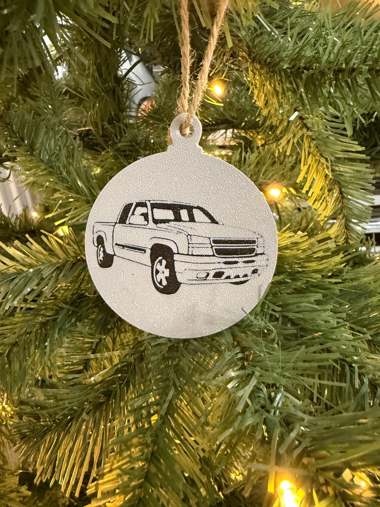 03-06 Silverado Side View Christmas Ornament